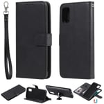 Samsung Galaxy A41 - 2in1 Magnet Skal / Plånboksfodral - Svart Black Svart