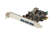 StarTech.com PCI Express USB 3.0-kort med 4 portar - USB-adapter - PCIe 2.0 - USB 3.0 x 4