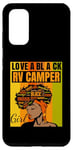 Galaxy S20 Black Independence Day - Love a Black RV Camper Girl Case