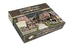 Battle Systems – Modular Fantasy Scenery – Perfect for Roleplaying and Wargames - Multi Level Tabletop Terrain for 28mm Miniatures – Colour Printed Model Diorama – DnD Warhammer (Village)