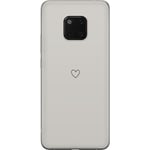 Huawei Mate 20 Pro Gennemsigtigt Telefoncover Grått hjärta