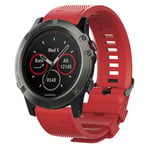 Garmin Forerunner 935 / Fenix 5 Plus silicone watch band - Red Röd