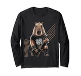 The Final Boss Vintage Rock Music Funny Capybara Be Capy Long Sleeve T-Shirt