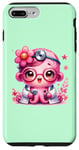 Coque pour iPhone 7 Plus/8 Plus Fond vert avec mignon pieuvre Docteur en rose
