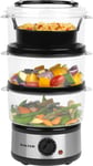 Salter 3-Tier Food Steamer - 7.5L Stainless Steel Multi-Cooker for Meat,...