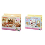 Sylvanian Families Country Bathroom Set & Comfy Living Room Set