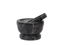 Mortel - mortelstöt - manuell kvarn Hem - 9716218 - Marmormortel med mortelstöt, svart, 18 cm