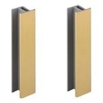 2x jonction de plinthe 100mm finition or doré brossé cuisine raccord connecteur pied de meuble profil PVC plastique