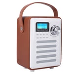 Wood Cabinet FM Portable Digital Radio DAB/DAB+ Mini Radio Support U Disk TF Card Alarm Time Settings