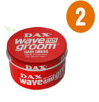 2 X Dax Wax Red Wave and Groom 99g Tin + Wave Cap Free