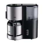 Braun KF 5105 BK – Machine à café filtre IDCollection avec AromaSelect et 10 tasses thermos pour un plaisir parfait, 1000 W, noir/acier inoxydable