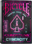 Bicycle - Jeu de 54 Cartes à Jouer - Collection Creatives - Cyberpunk Cyber City - Magie/Carte Magie, Noir, Fluo, Sombre
