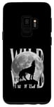 Galaxy S9 All You Need Sunset and a wolf I Love My wolf Wild Retro Case