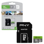 PNY Elite MicroSD Memory Card Class 10 100MB/s HD and 4K UHS-1 U1 with SD Adapte