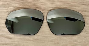 NEW POLARIZED CUSTOM SILVER ICE LENS FOR OAKLEY PLAZMA SUNGLASSES