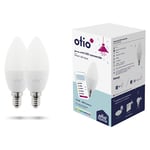 Pack de 2 ampoules led connectées Bluetooth E14 4.5W Otio Blanc