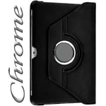 Seluxion - Housse Coque Etui Anneau Style Chrome pour Samsung Galaxy Tab 2 10.1 P5100 / P5110 avec Rotation 360 Degrés Couleur Noir