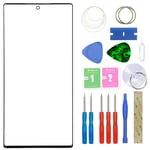 MovTEK Screen Replacement Front Glass Repair Kit Genuine for Samsung Galaxy Note 10+/Plus 4G/5G (No Touch and LCD Display) with Separation Tool and 3M adhesive Black