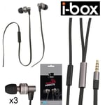 3x Bass Addicts Handsfree Earphones Headphones Earbuds with Mic Samsung iPhone