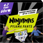 Pampers Ninjamas Pyjama Pants Unisex Spaceships, 4 - 7 Years, 60 Pyjama Pants, 1