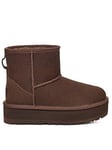 UGG Kids Classic Mini Platform Classic Boot, Brown, Size 13 Younger