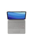 Logitech Combo Touch - keyboard and folio case - with trackpad - AZERTY - French - sand - Tastatur & Foliosett - Fransk - Beige