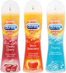 Durex Play Lubes Bundle Cherry Tingling Strawberry 50ml x 3 Bottles
