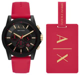 Armani Exchange AX7152SET Men's Gift Set (44mm) Black Dial Watch