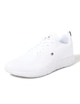 Tommy Hilfiger Baskets Homme Corporate Knit Rib Runner, Blanc (White), 41