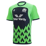 scotland rugby 2021/22 neon green 'mountains' training shirt