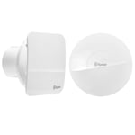 Xpelair Simply Silent Contour Extractor Fan Timer Humidistat 4" White Recessed