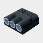 Pro Car Cigarettuttag Triple Surface Mounted Power Socket, utanpåliggande, kvadratisk, 12 / 24 V, 20 A
