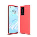 huawei Huawei P40 Pro Plus Carbon Fibre Case Red