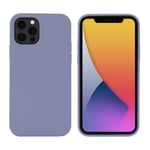 PETERONG Premium Liquid Silicone Case for iPhone 12/iPhone 12 Pro(6.1-inch), Full Body Protection Cover Shockproof Protective Gel Rubber Case Cover for iPhone 12/12 Pro(6.1-inch)(Lavender Gray)
