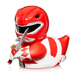 TUBBZ Red Ranger Figurine de Canard en Caoutchouc Vinyle – Produit Officiel Power Rangers – TV et Films pour Enfants
