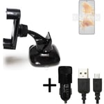 For Huawei Mate 50 car holder + CHARGER windshiled bracket 