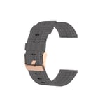 Klockarmband Nylon Garmin Forerunner 265S/255S/Venu 2S/Vivomove 3S/Vivoactive 4S, Fossil Women's Charter HR/Women's Spor Grå 18 mm