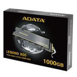 ADATA LEGEND 800 1TB SSD PCIe Gen4 M.2 Solid State Drive - ALEG-800-1000GCS