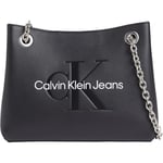 Calvin Klein Jeans Women SCULPTED SHOULDER BAG24 MONO, Fashion Black, One Size