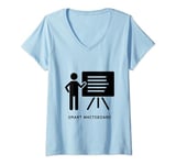 Womens Smart Whiteboard V-Neck T-Shirt