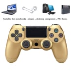 HALASHAO PS4 Controller Camouflage, PS4 Controller for Playstation 4, PS4 Wireless Bluetooth Game Controller Joystick Gmaepad with high precision touchpad,Gold,Ordinary