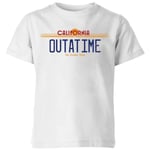 Back To The Future Outatime Plate Kids' T-Shirt - White - 3-4 Years