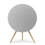 Bang & Olufsen Beosound A9 (5th Gen) - Iconic WiFi and Bluetooth Home Speaker with Room-filling Sound, Powerful Floorstanding Luxury Speaker and Oak Legs - Natural Aluminium