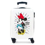 Disney Minnie Magic White Cabin Suitcase 37 x 55 x 20 cm Rigid ABS Combination Lock 34 Litre 2.6 kg 4 Double Wheels Hand Luggage