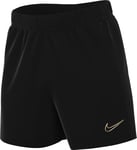 NIKE, Dri-Fit Academy, Shorts, Black/Black/Metallic Gold, Xs, Man