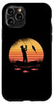 iPhone 11 Pro Fishing with Sun and Fish Motif for Men Women Children Case
