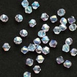 Hobby and Crafting Fun Glaspärlor - Diamond Glass Beads 6mm AB Clear 25 st