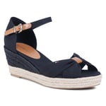 Espadrillos Tommy Hilfiger Basic Opened Toe Mid Wedge FW0FW04785 Black BDS