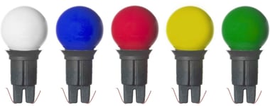 Microlampa Push-In 12V 1,2W Färgade 5-Pack