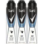 Sure Men Anti Perspirant Deodorant  48H Protection Invisible Ice Fresh 250ml x 3